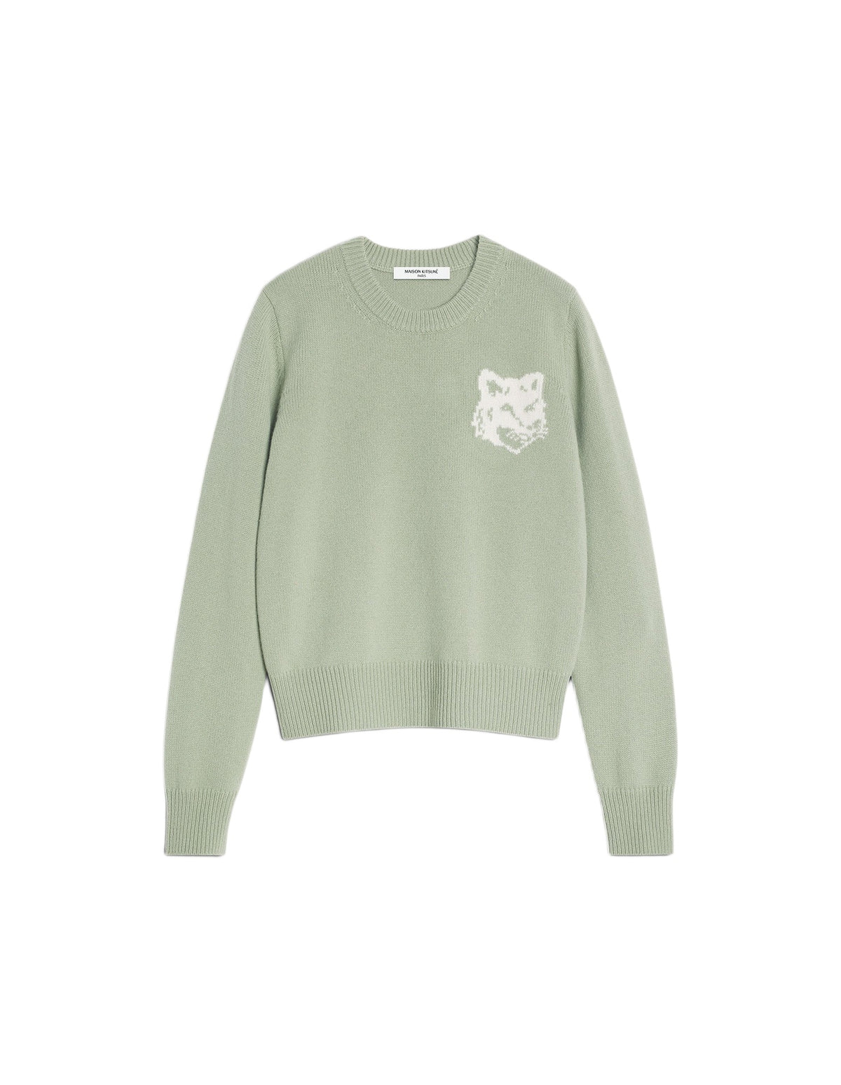 Pull Fox Head en laine - Sea Foam & Solitary Star