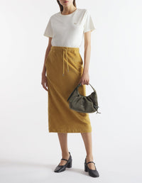 Jupe longue en velours - Chino Beige