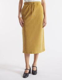 Jupe longue en velours - Chino Beige
