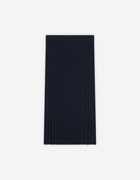 Jupe midi Baby Fox en laine - Eclipse Blue & Black