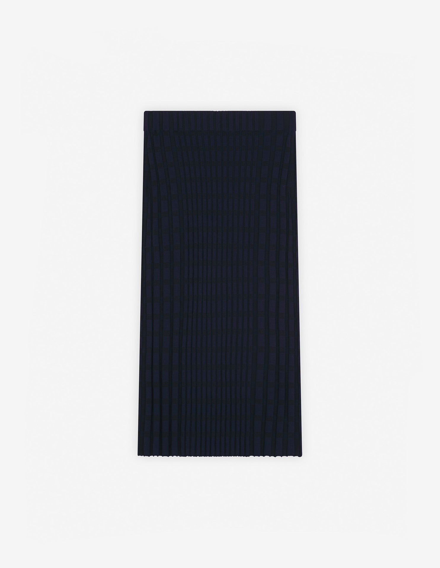 Jupe midi Baby Fox en laine - Eclipse Blue & Black