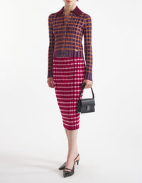 Jupe midi Baby Fox en laine - Winterberry Gum