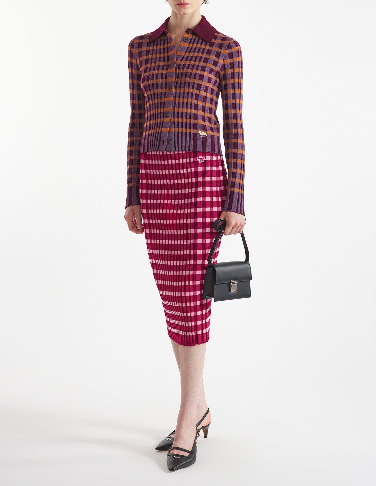 Jupe midi Baby Fox en laine - Winterberry Gum