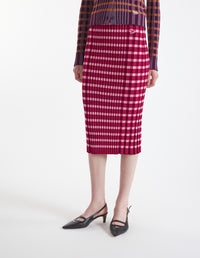 Jupe midi Baby Fox en laine - Winterberry Gum