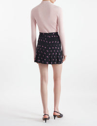 Short pleated skirt - Black