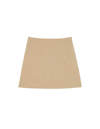 Short skirt with quilted pattern - Chino Beige