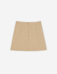 Short skirt with quilted pattern - Chino Beige