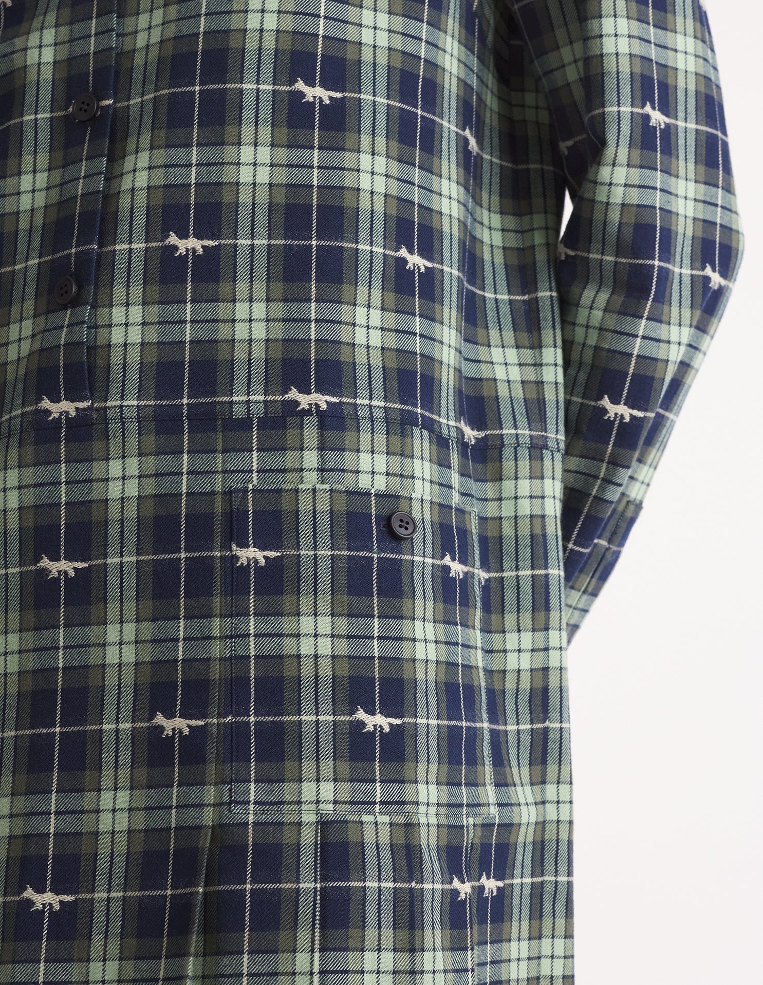 Robe chemise courte et plissée - Navy & Ash Tree
