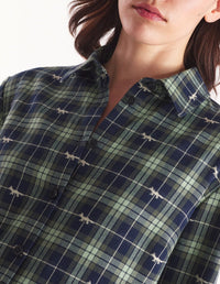 Robe chemise courte et plissée - Navy & Ash Tree