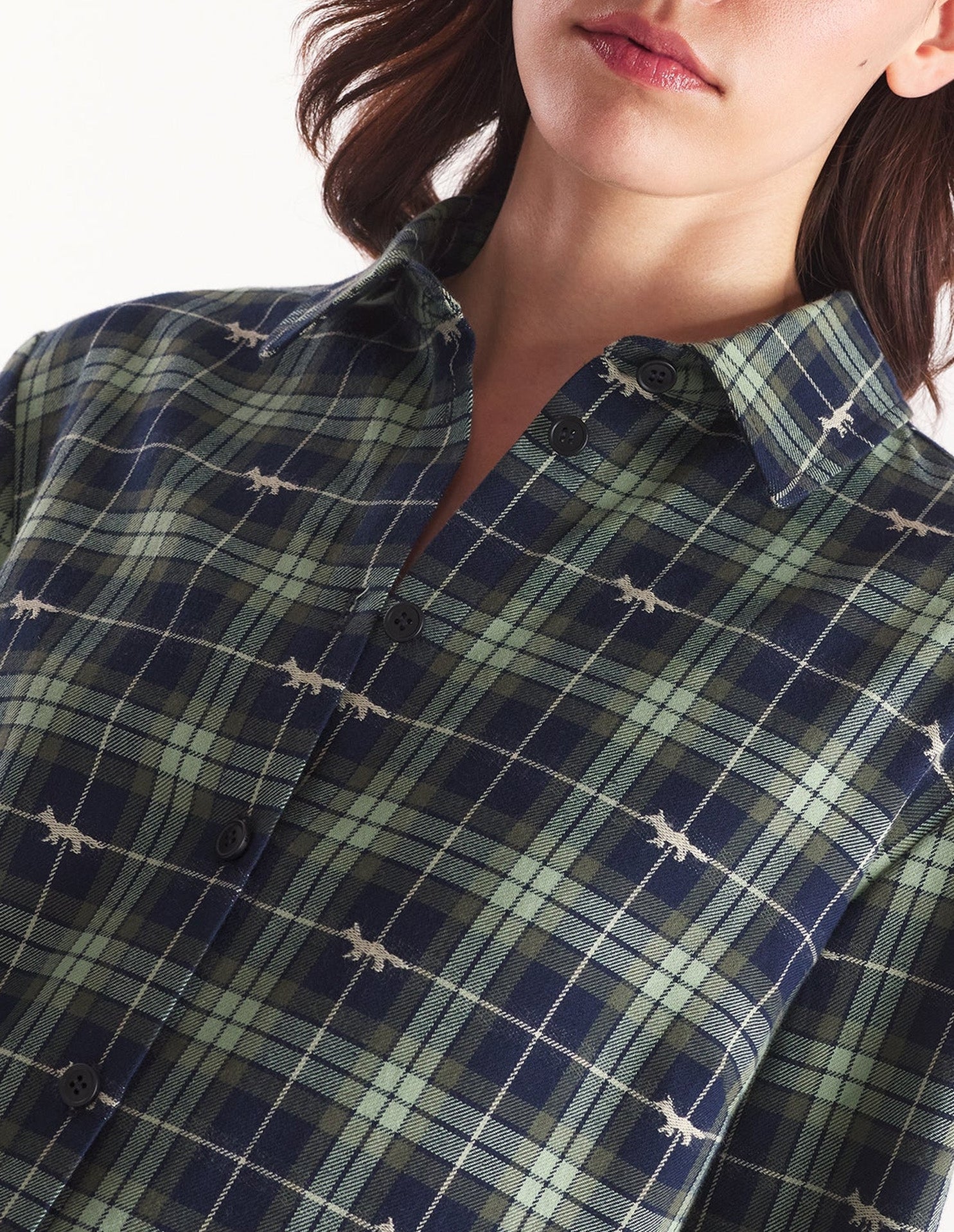 Robe chemise courte et plissée - Navy & Ash Tree