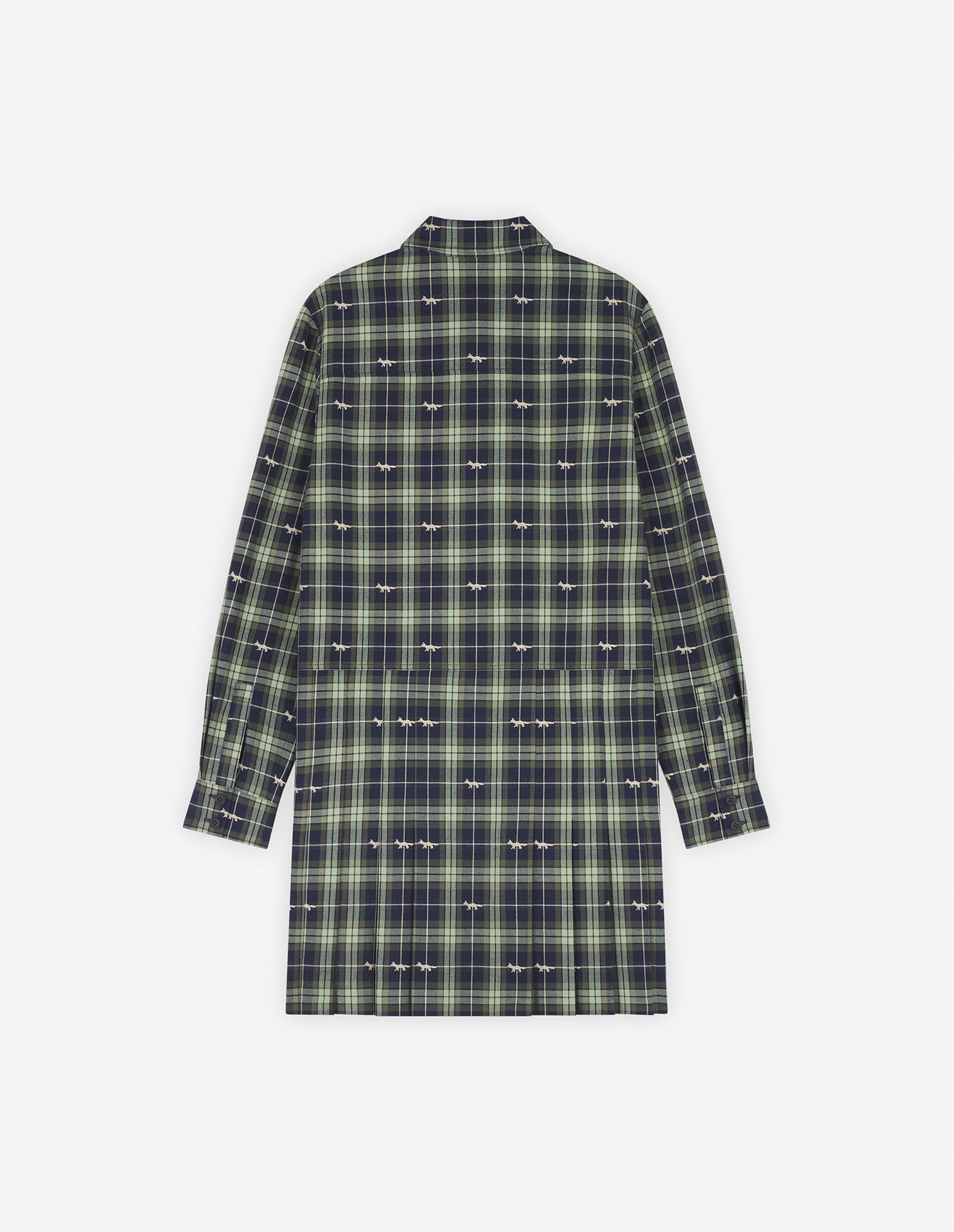Robe chemise courte et plissée - Navy & Ash Tree