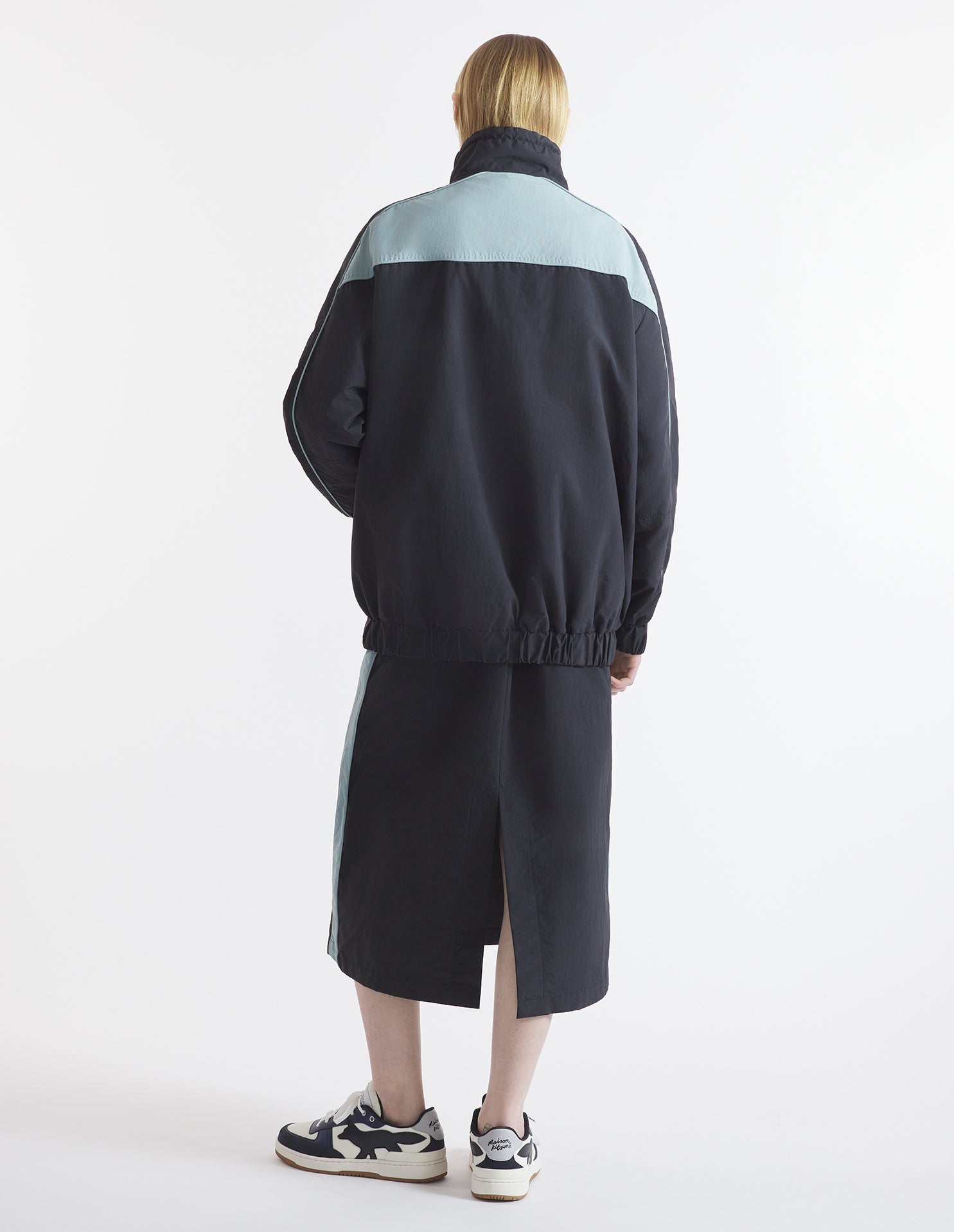 Oversized jacket with Flash Fox patch - Placid & Black