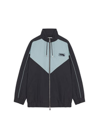Oversized jacket with Flash Fox patch - Placid & Black
