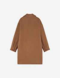 Manteau long en laine - Beige Melange