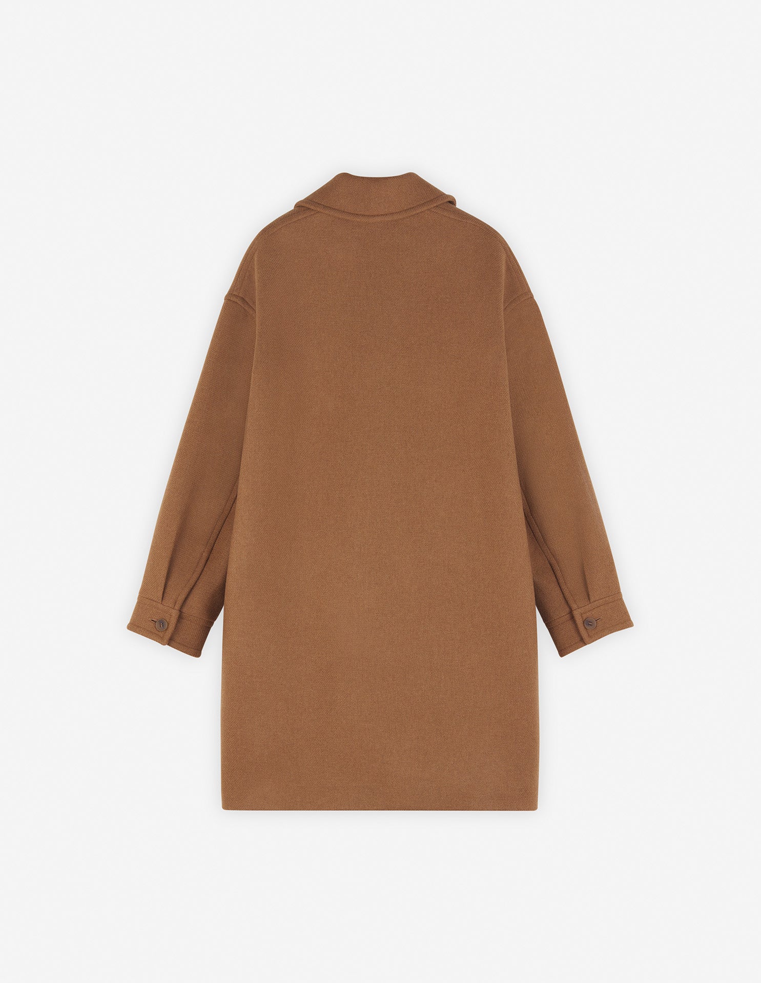 Manteau long en laine - Beige Melange
