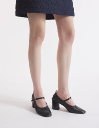 Escarpin en cuir - Black