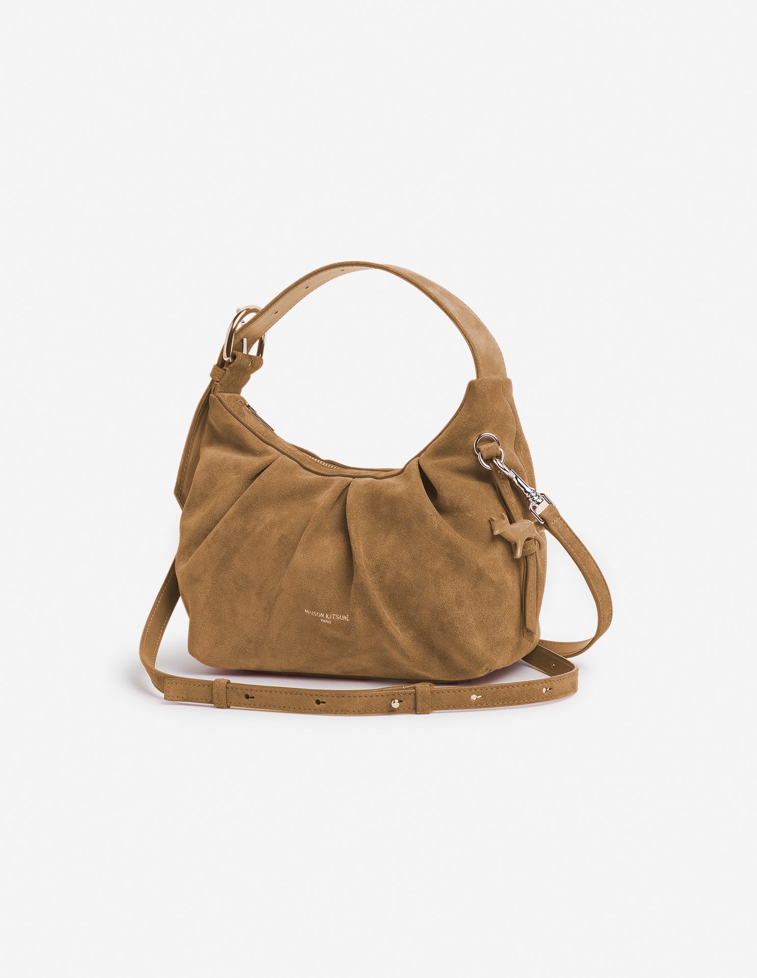 Bloom shoulder bag in suede - Chino Beige