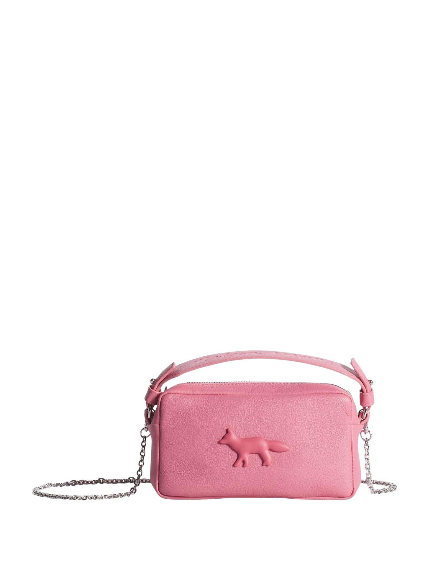 Pochette cloud en cuir - Fraise