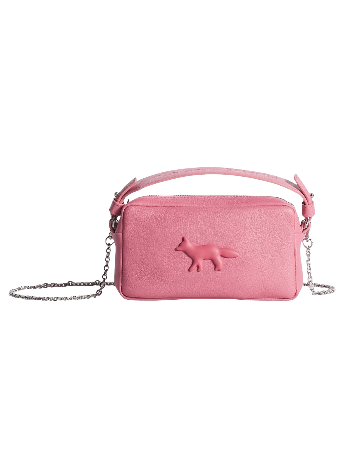 Pochette cloud en cuir - Fraise