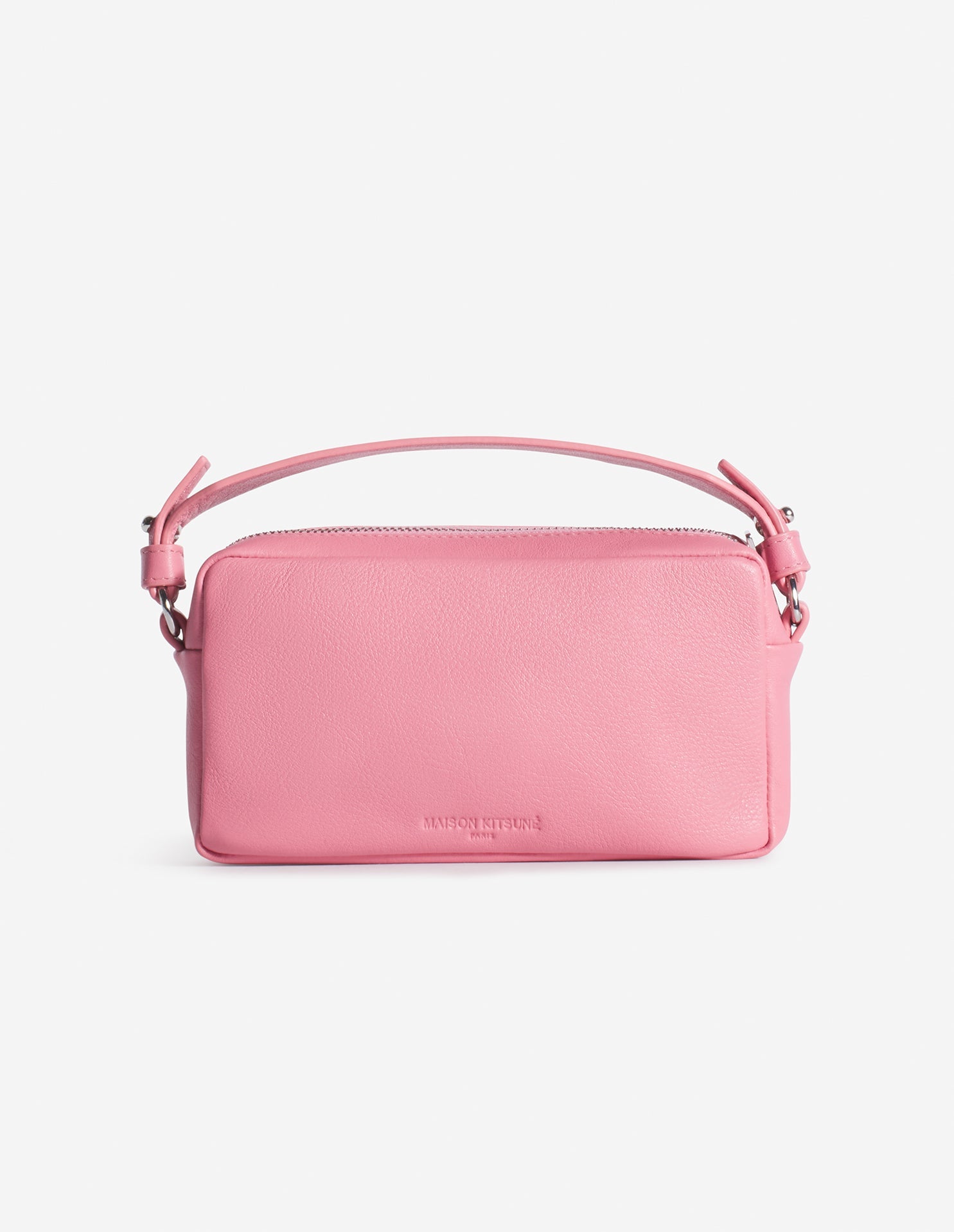Pochette cloud en cuir - Fraise