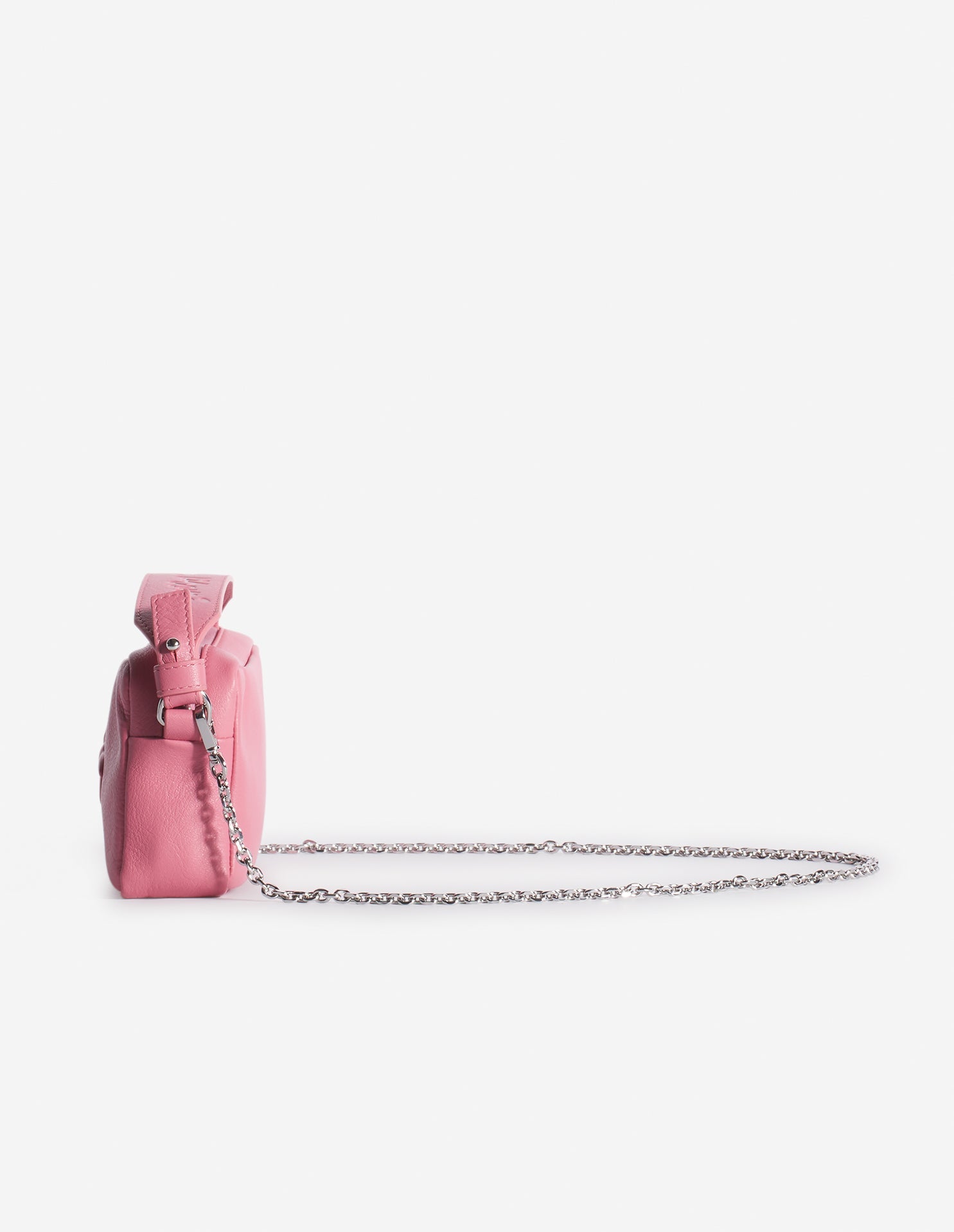 Pochette cloud en cuir - Fraise