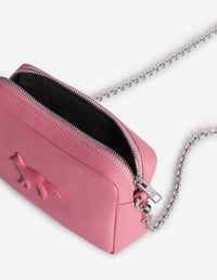 Pochette cloud en cuir - Fraise