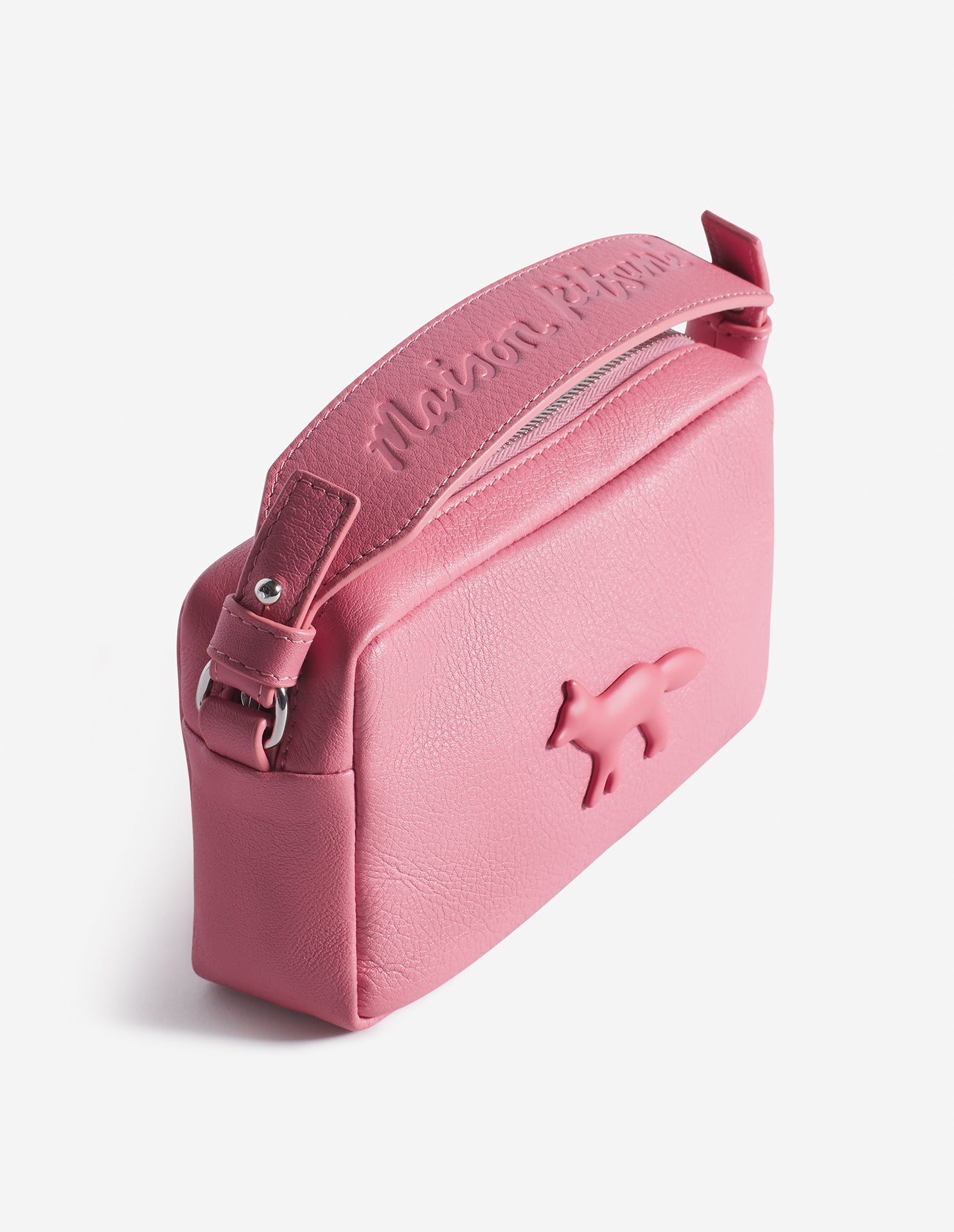 Leather cloud pouch - Strawberry