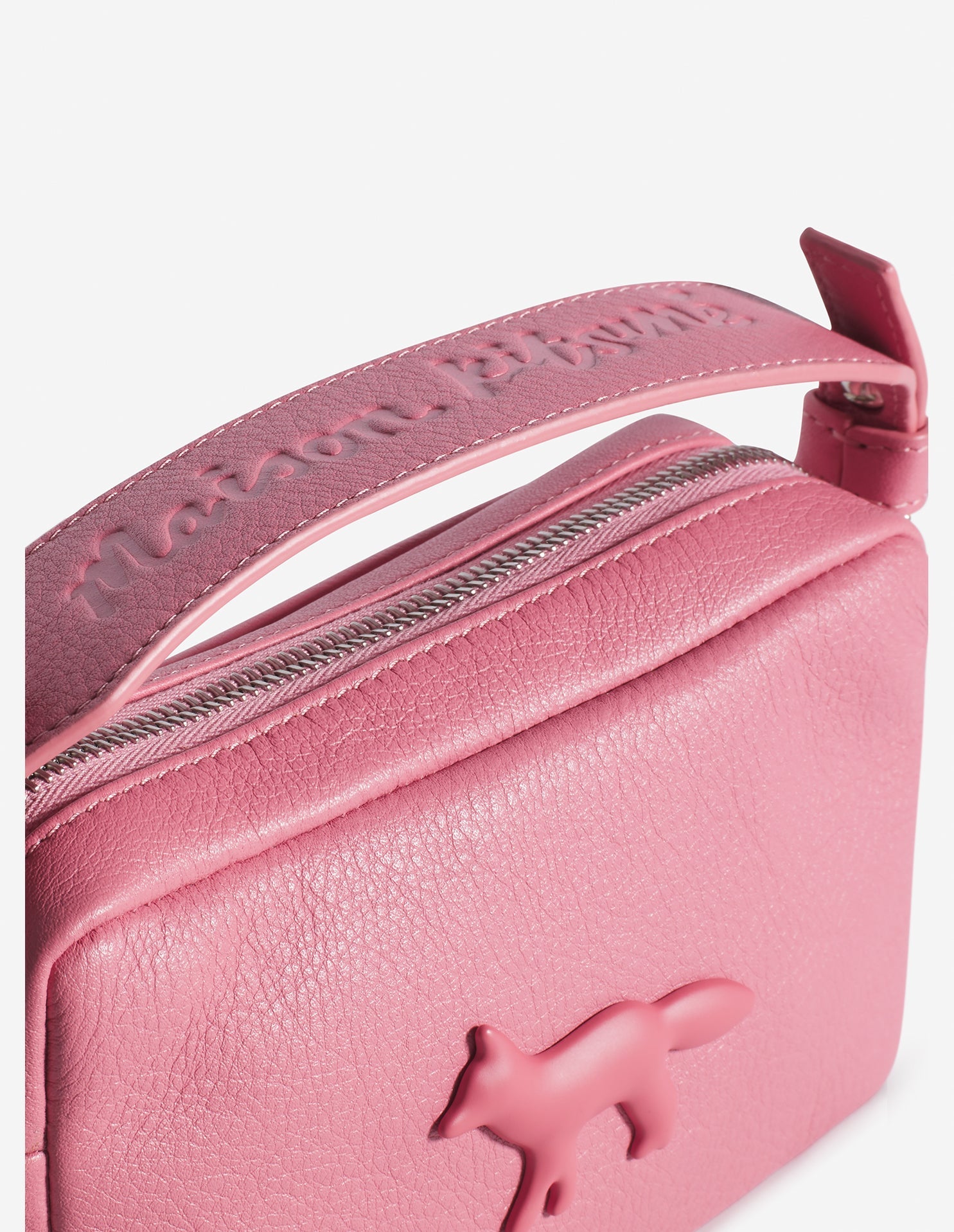 Pochette cloud en cuir - Fraise