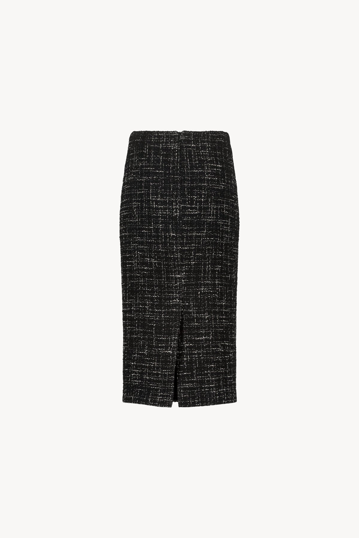 Jupe en tweed 2 poches plaque - Noir