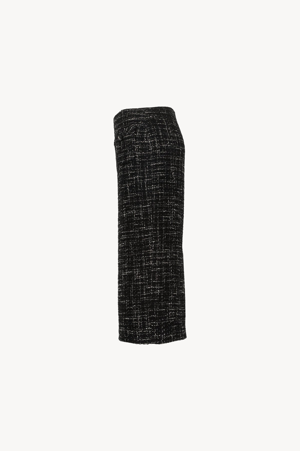 Jupe en tweed 2 poches plaque - Noir