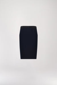Jupe fourreau deco gros grain - Marine