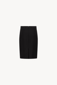 Jupe fourreau deco gros grain - Noir