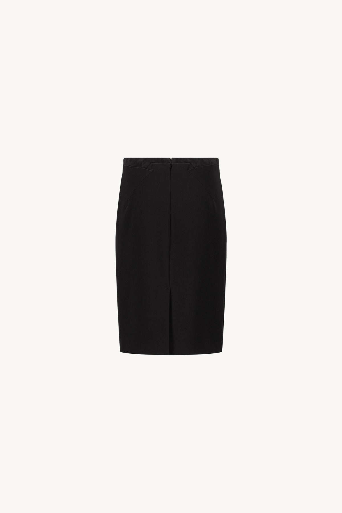 Jupe fourreau deco gros grain - Noir