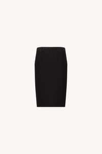Jupe fourreau deco gros grain - Noir