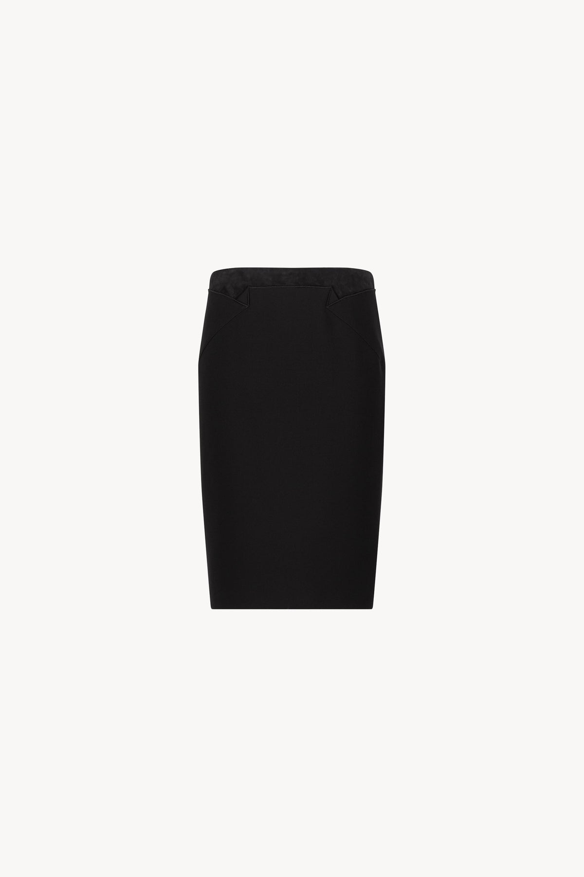 Jupe fourreau deco gros grain - Noir