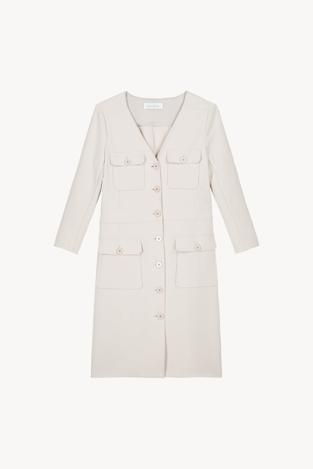 Robe droite militaire legereme - Beton