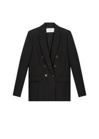 Veste croisee 6 boutons poches - Noir