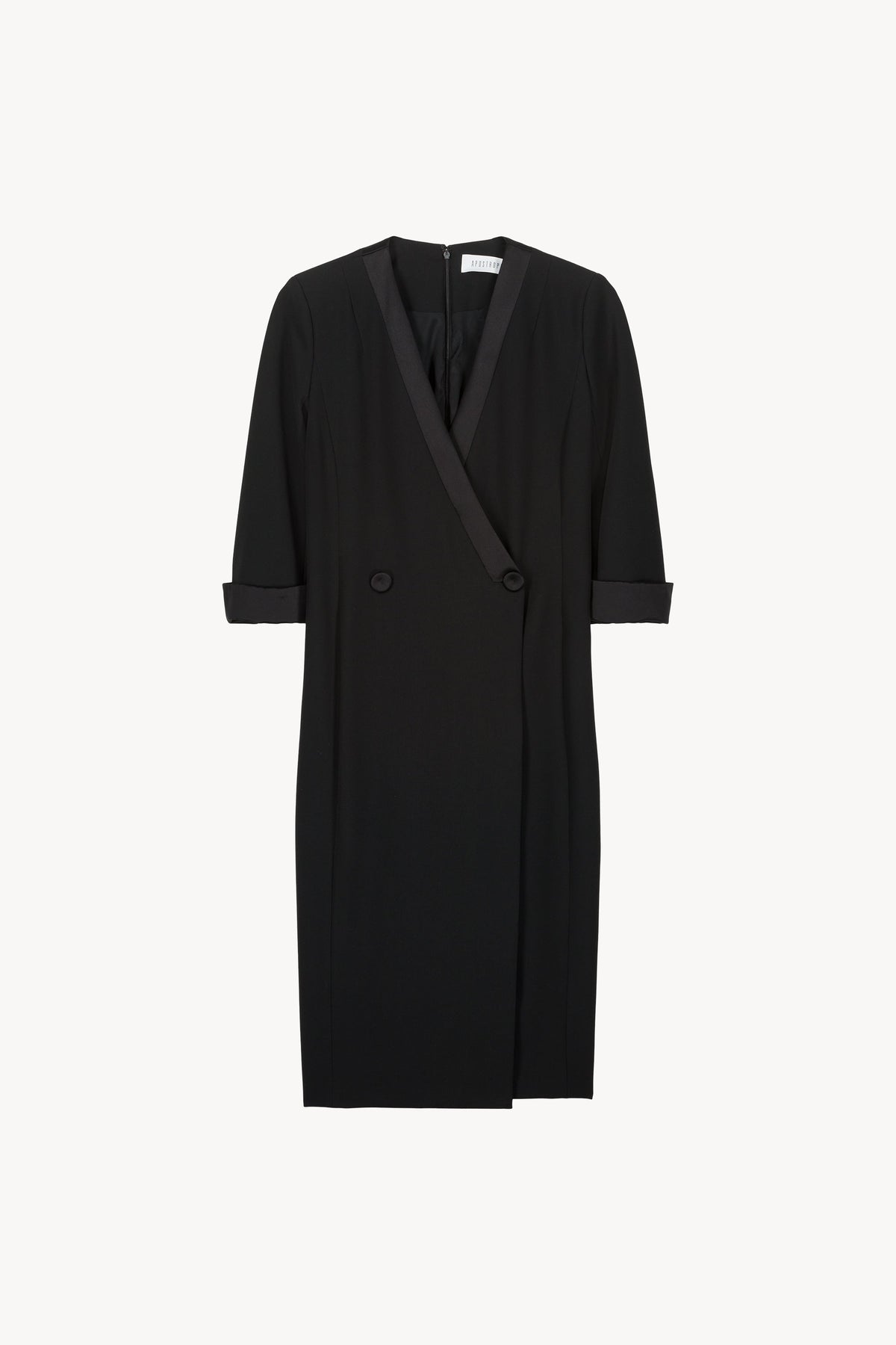 Robe portefeuille ml bi matier - Noir