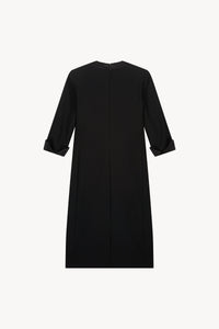 Robe portefeuille ml bi matier - Noir