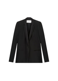 Veste 1 bts col tailleur point - Noir
