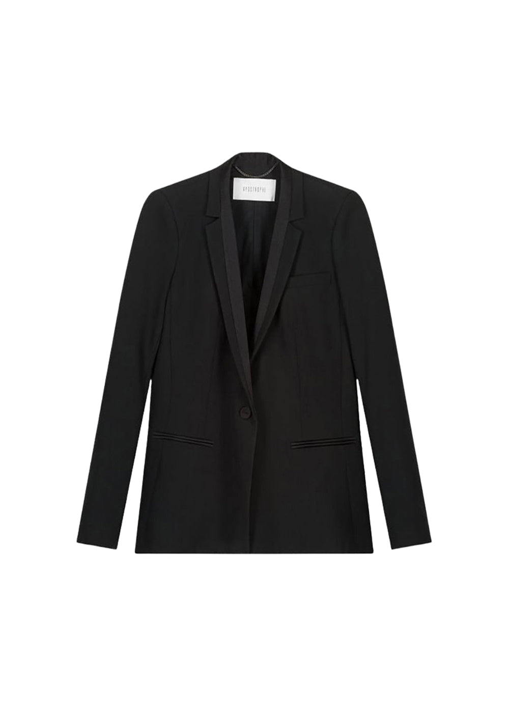 Veste 1 bts col tailleur point - Noir