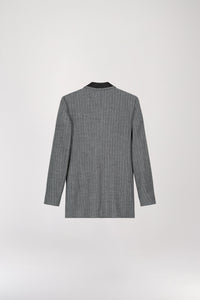 Veste longue 2bts col tailleur - Gris Moyen