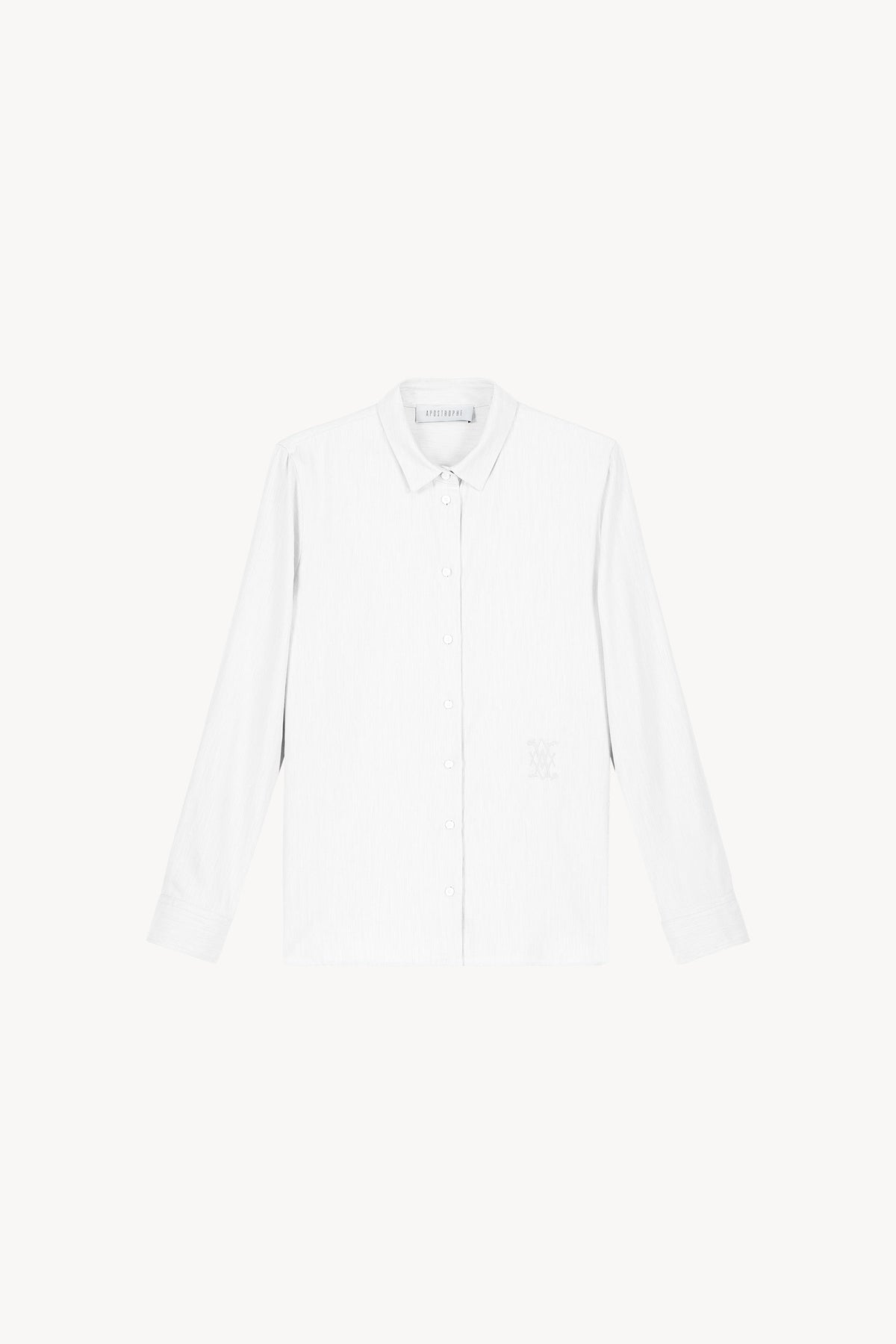 Chemise homme cintree logo - Blanc Optique