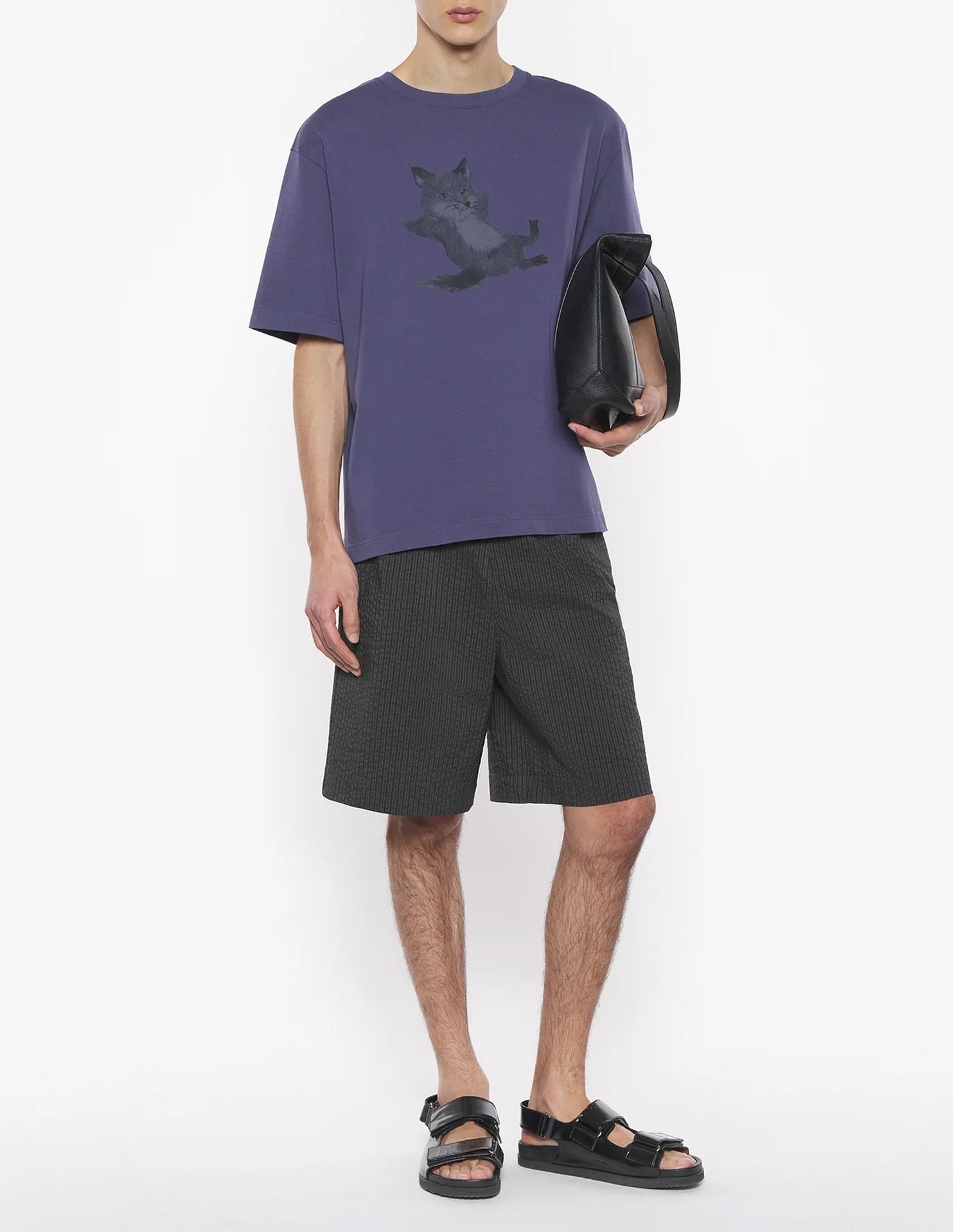 Oversized chillax print T-shirt - Fig