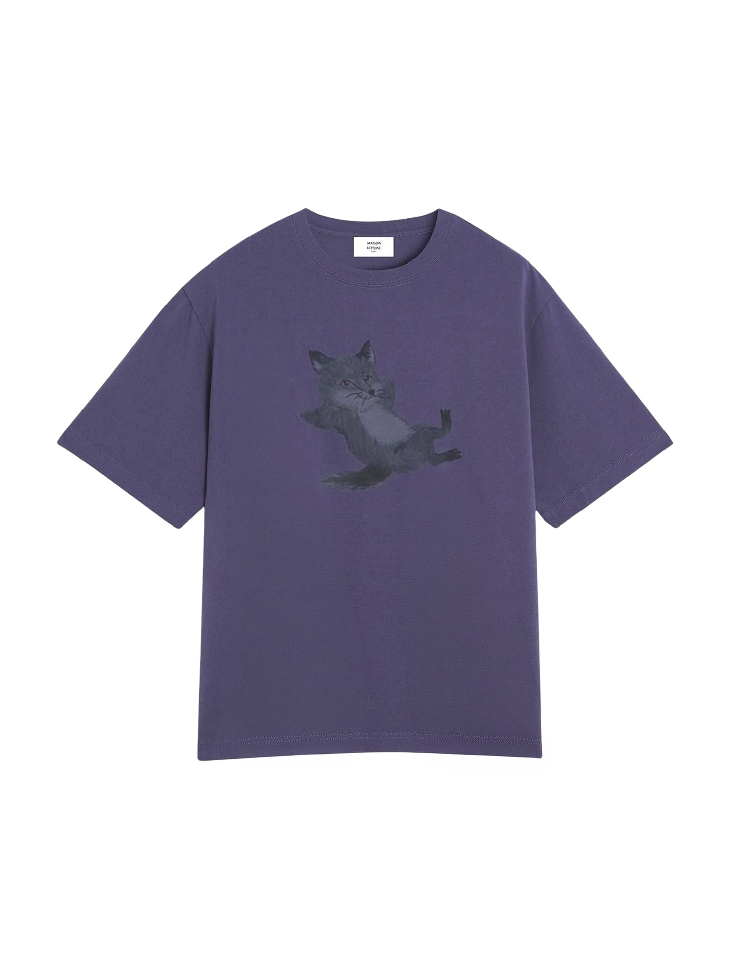 Oversized chillax print T-shirt - Fig