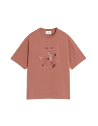 T-shirt oversize avec impression - Brunette