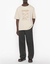 Oversized T-shirt with print - Smoke