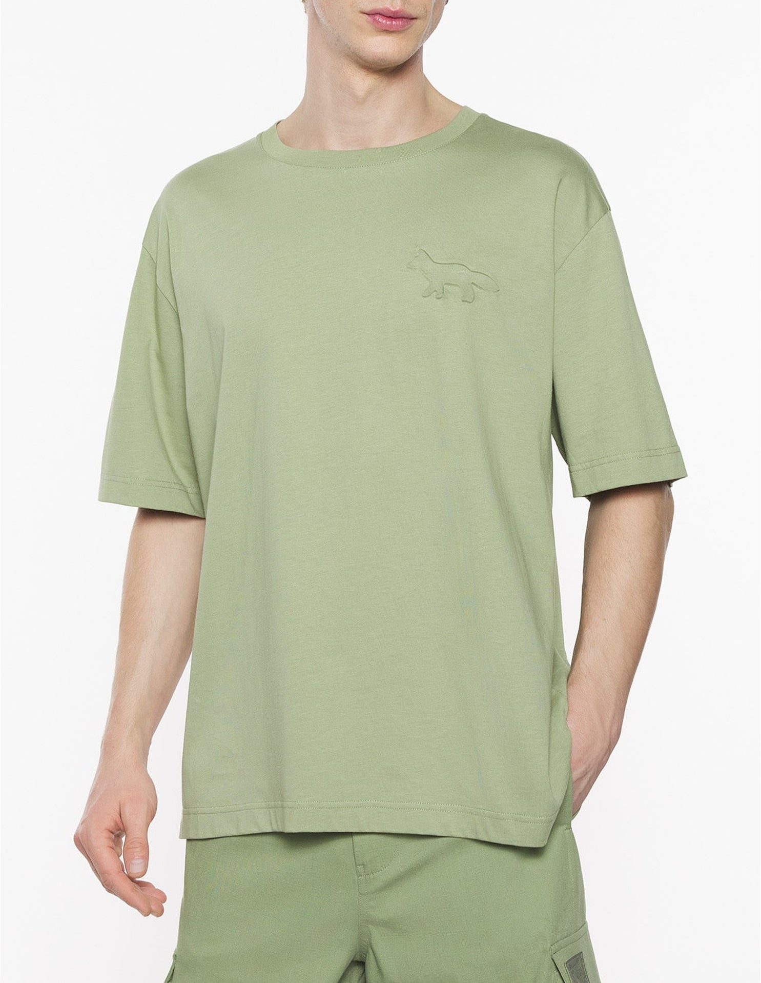 T-shirt oversize embossé - Turf Green