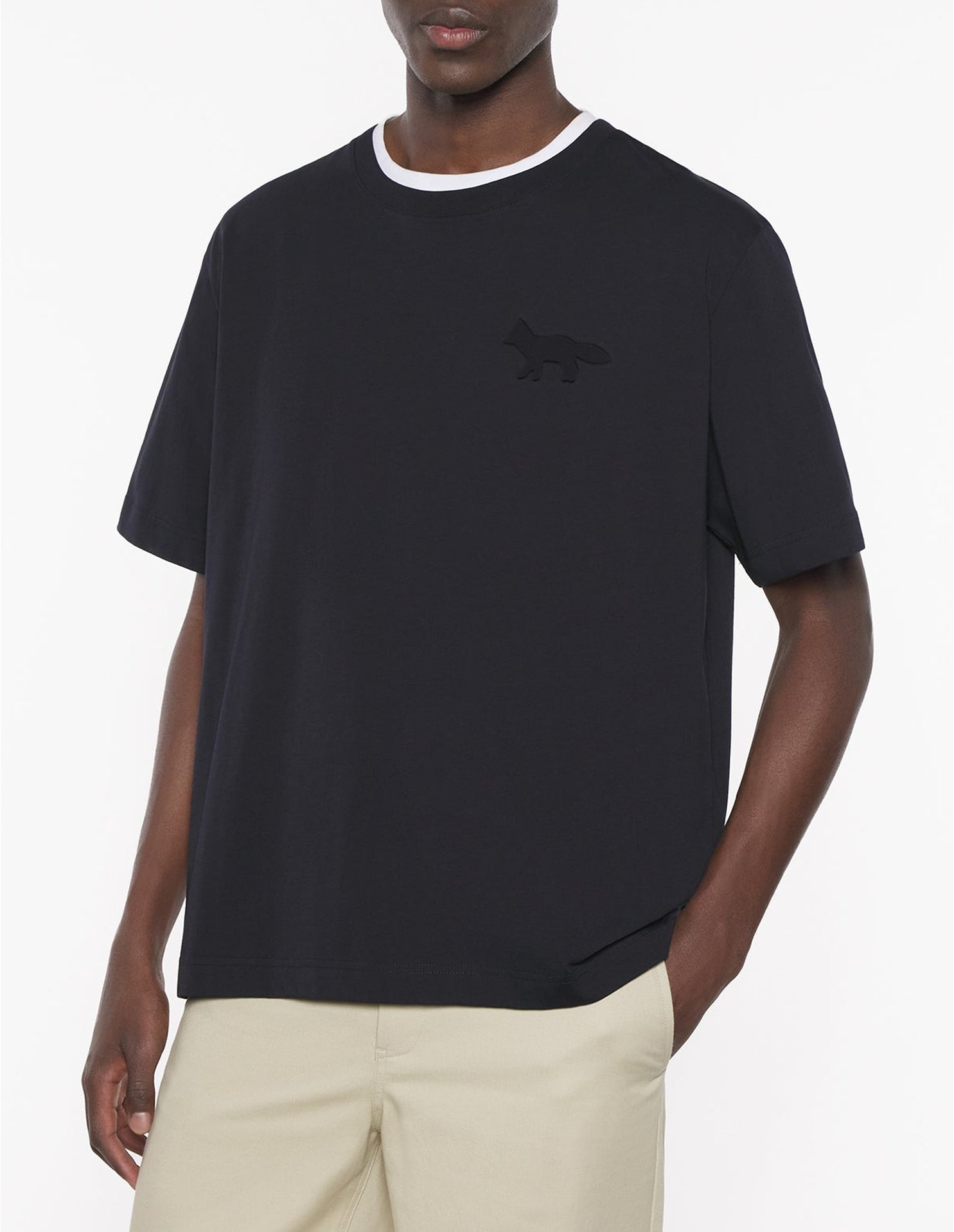 Oversized embossed T-shirt - Black