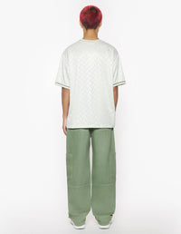 Fox oversize jacquard T-shirt - Celadon